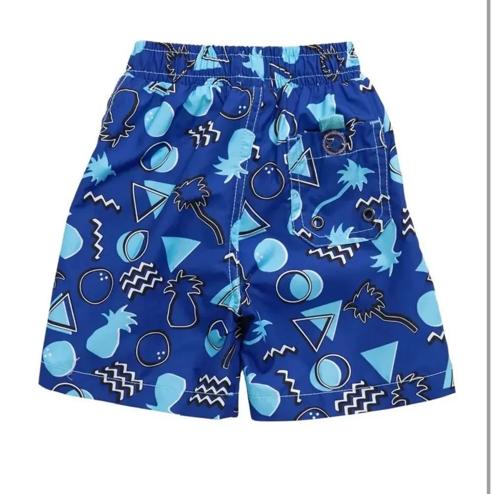 NWT BEACH BROS 80's Retro Swim Shorts for boys. Blue. Size 3T
